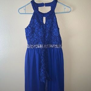 Royal blue sparkly dress